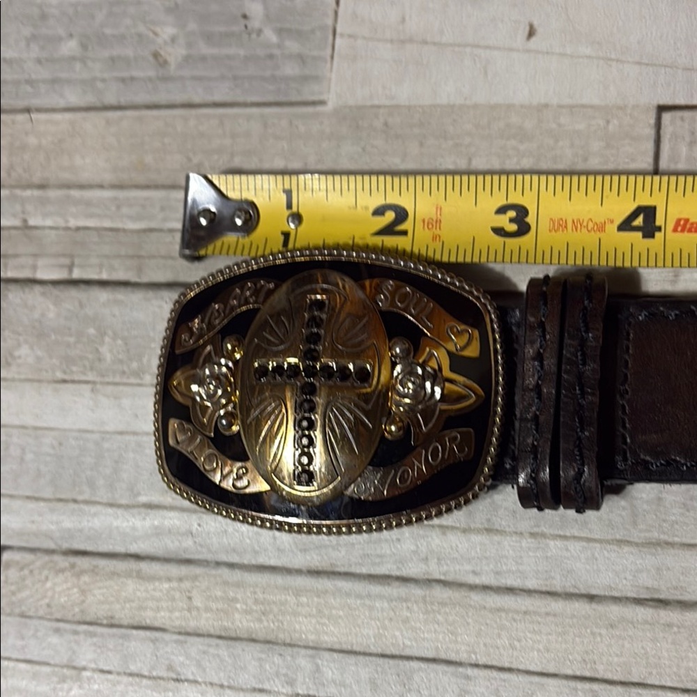Brighton Black and Gold Women's Belt